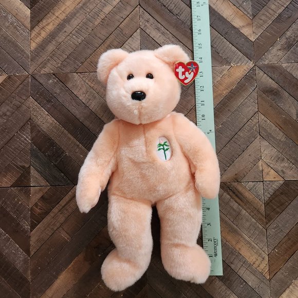 Ty 2001 Dearest Bear Beanie Buddy With Tags - Picture 4 of 8